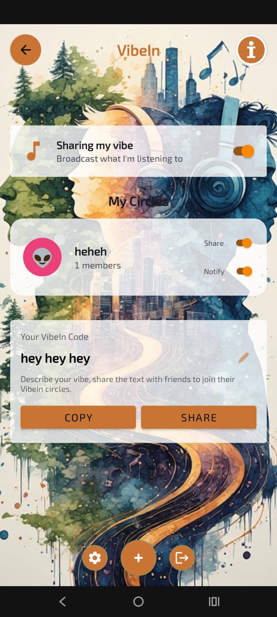 Planet Vibes screen